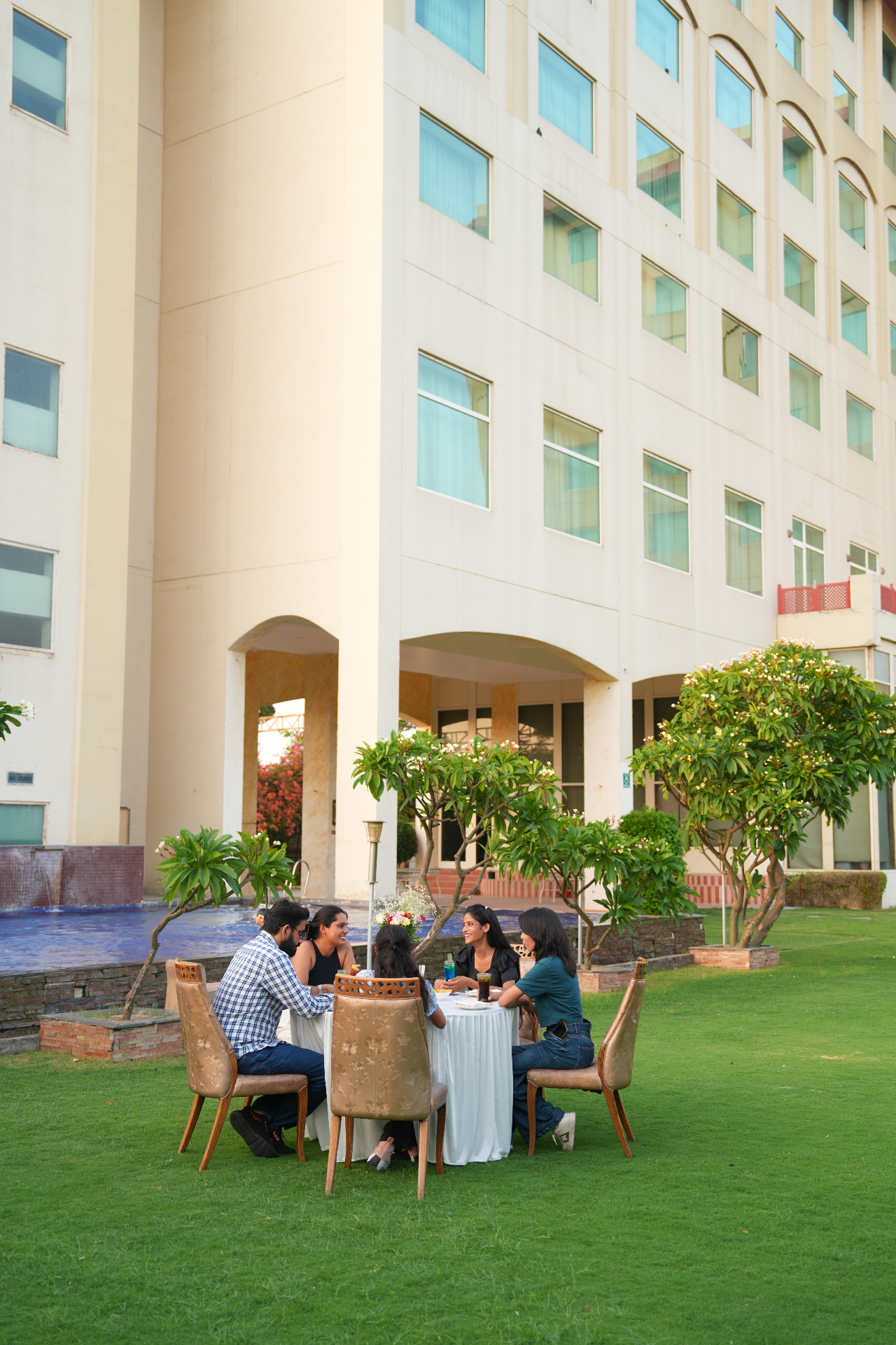 Grand lawns at Ramada Jaipur